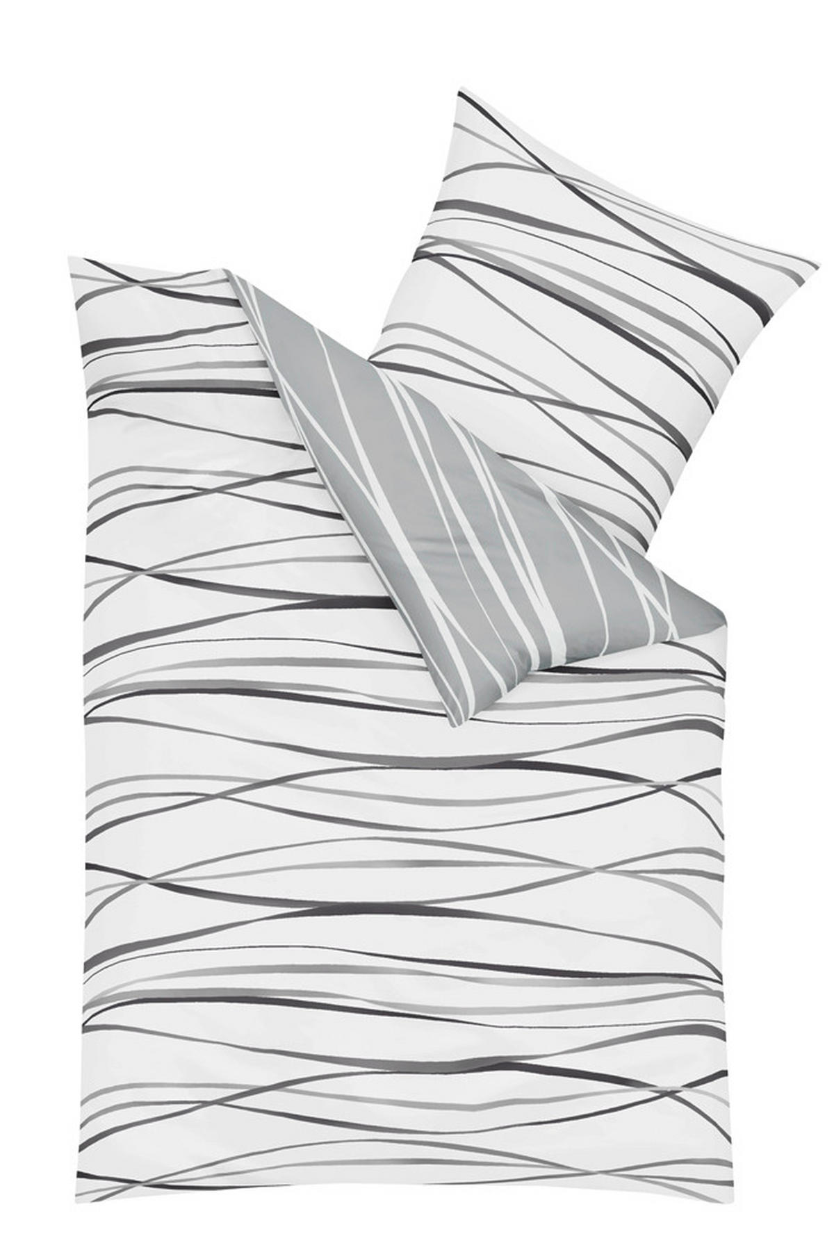 POSTELJINA MOTION 140/200 cm siva, bela  - siva/bela, Konvencionalno, tekstil (140/200cm) - Kaeppel
