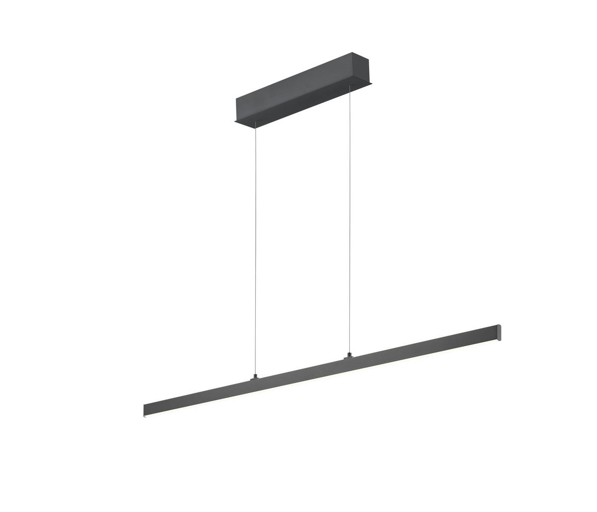 LED-HÄNGELEUCHTE KARO 130/4,3/60-180 cm   - Anthrazit, Design, Metall (130/4,3/60-180cm) - Hell