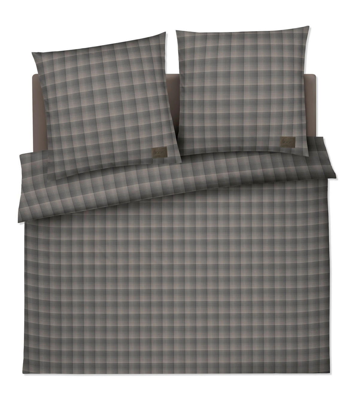 BETTWÄSCHE Soft Checks Flanell 200/200 cm  - Taupe, KONVENTIONELL, Textil (200/200cm) - Joop!