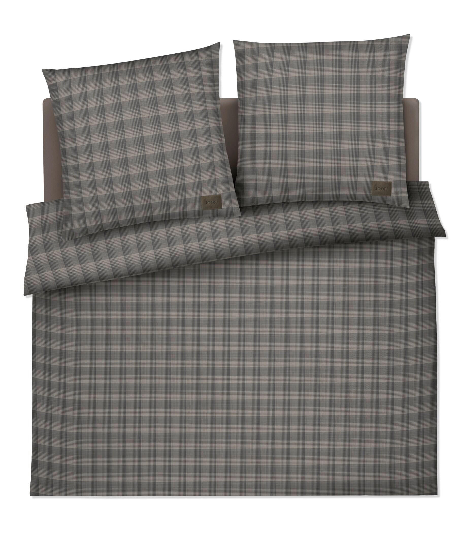 Joop! Bettwäsche Soft Checks Taupe 200x200 cm