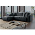 ECKSOFA in Lederlook Anthrazit  - Chromfarben/Anthrazit, KONVENTIONELL, Kunststoff/Textil (195/293cm) - Carryhome