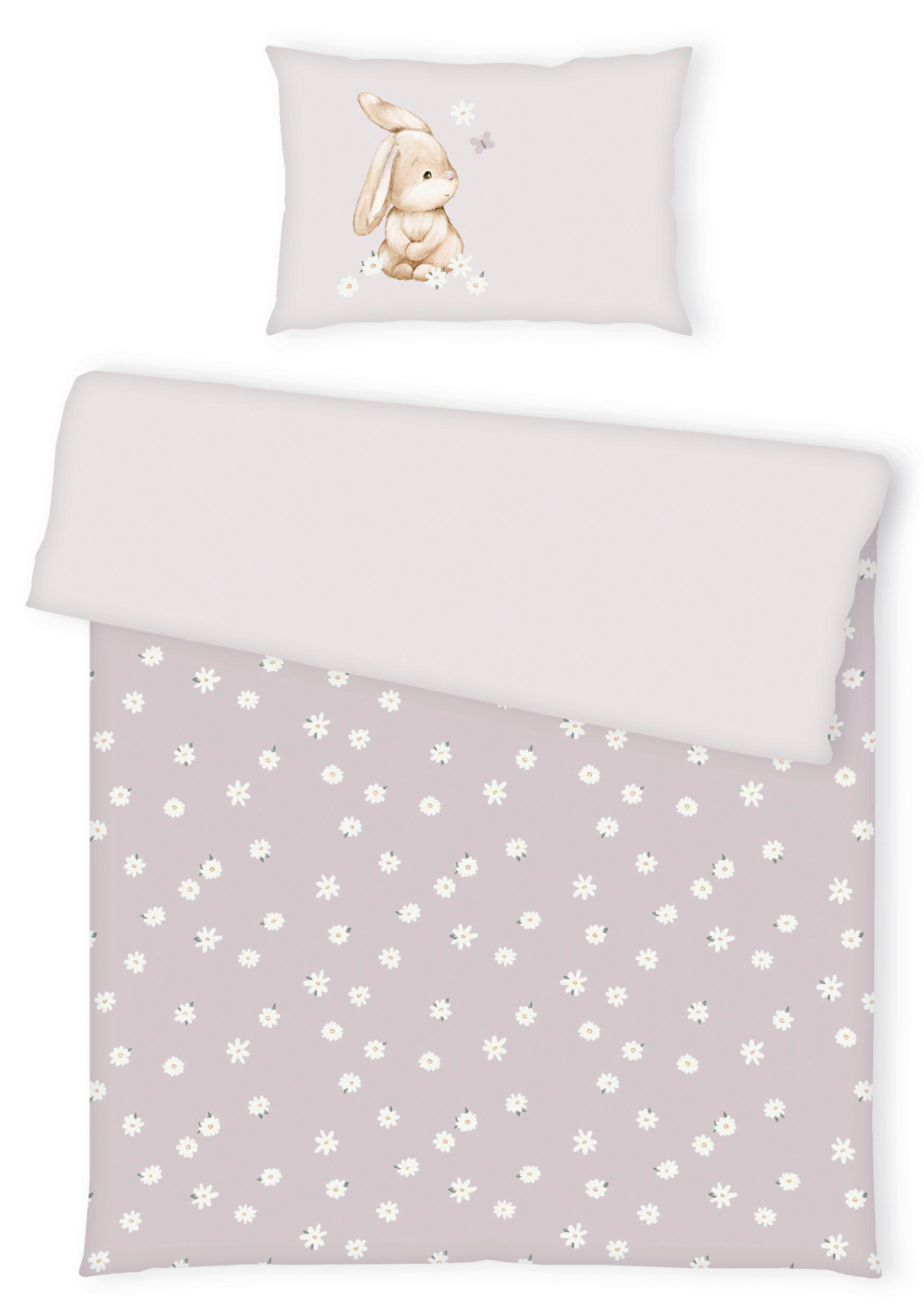 BABYBETTWÄSCHE 100/135 cm  - Hellrosa, Basics, Textil (100/135cm) - Herding