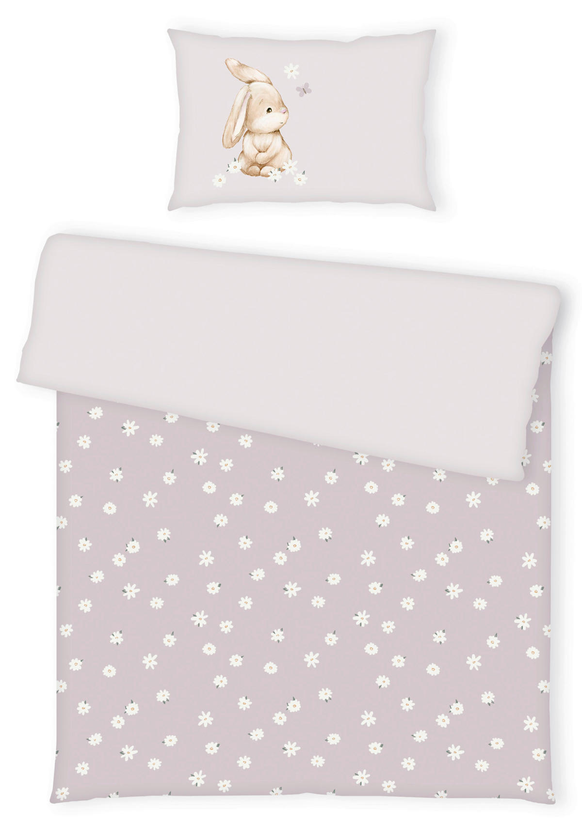 BABYBETTWÄSCHE 100/135 cm  - Hellrosa, Basics, Textil (100/135cm) - Herding