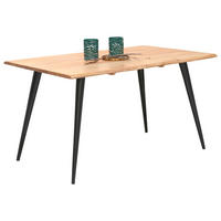 ESSTISCH in Holz, Metall 140/90/76 cm  - Schwarz/Akaziefarben, Natur, Holz/Metall (140/90/76cm) - Carryhome