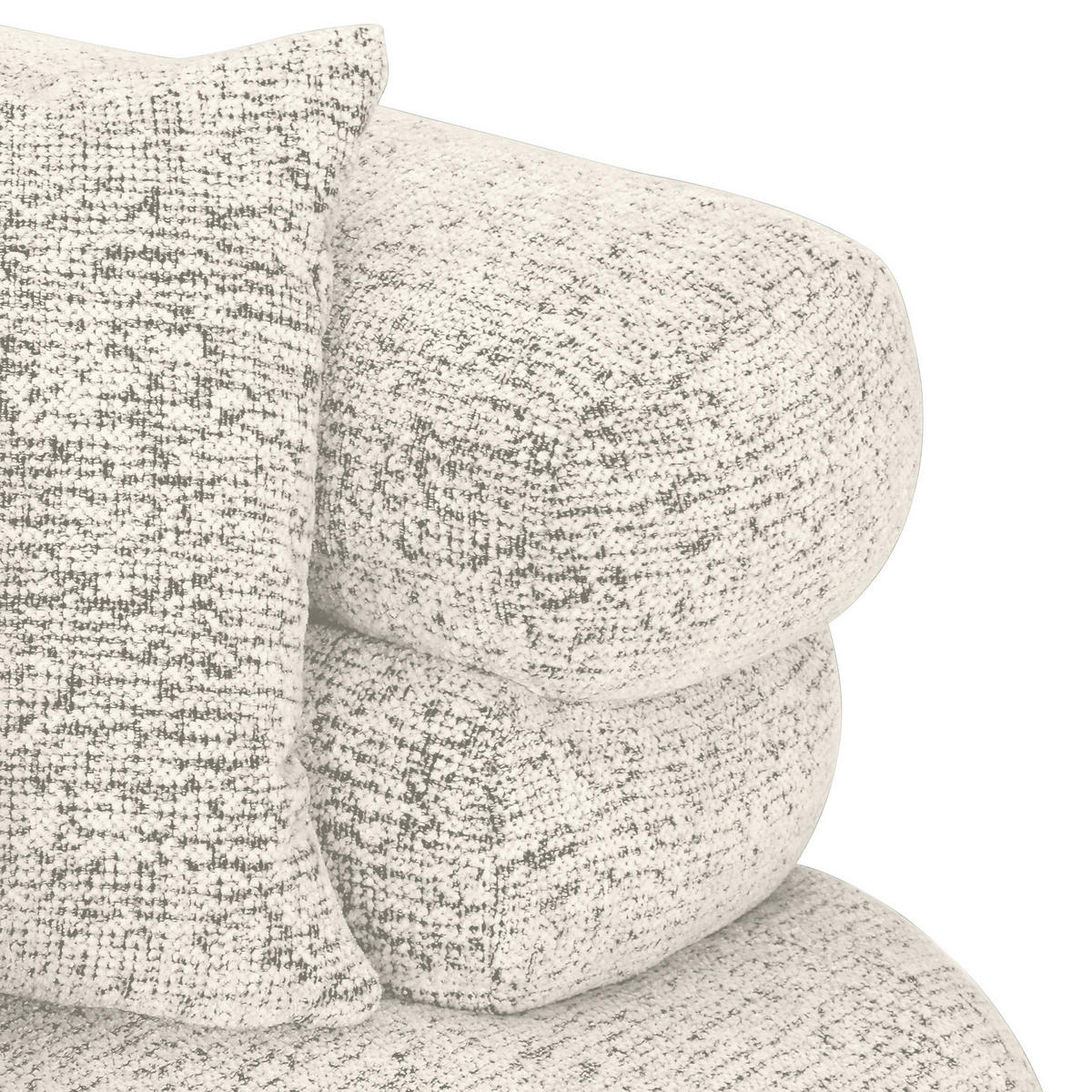 ECKSOFA Creme, Beige Chenille  - Beige/Creme, KONVENTIONELL, Kunststoff/Textil (276/170cm) - Carryhome