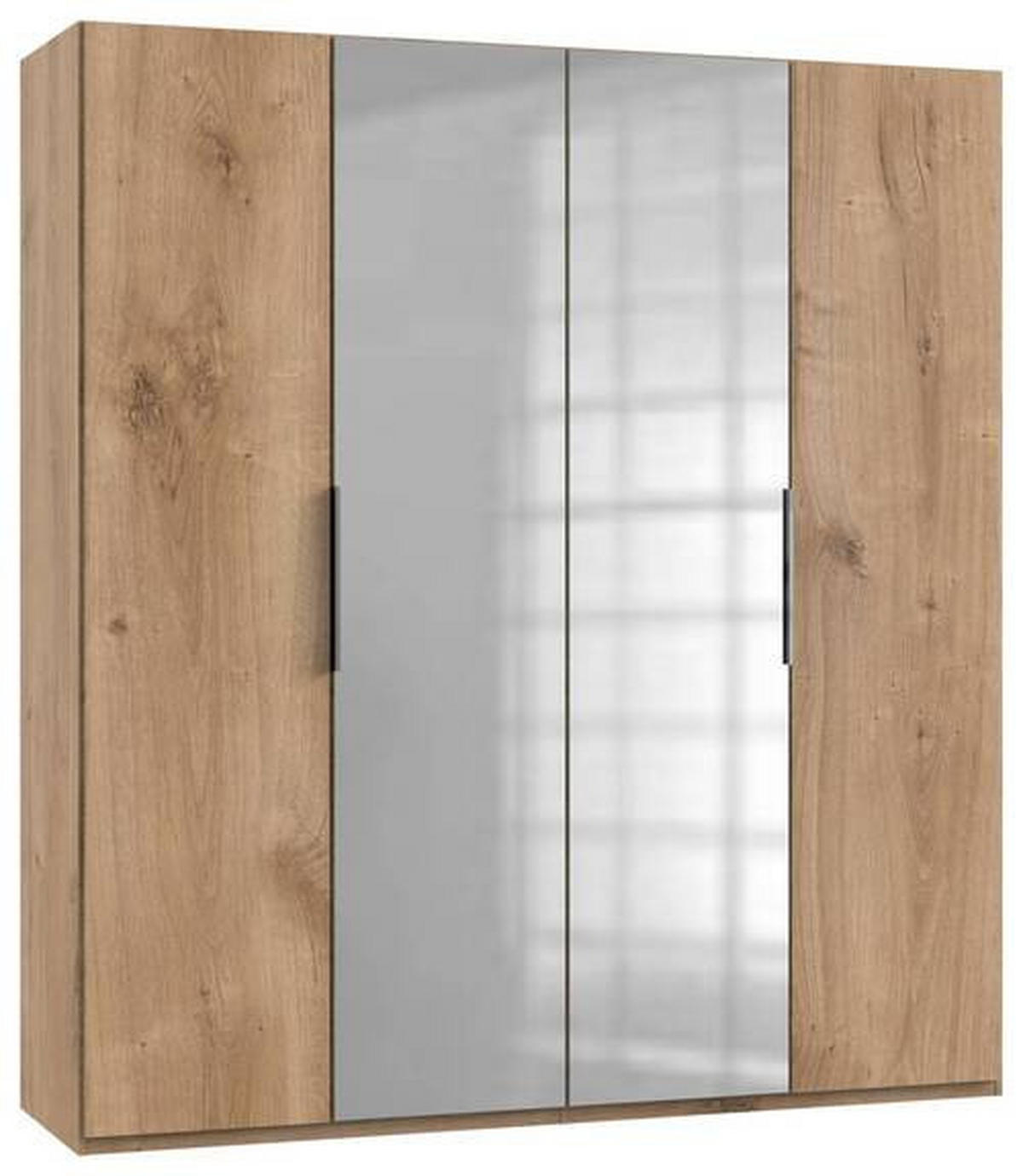 DREHTÜRENSCHRANK in Eichefarben  - Chromfarben/Eichefarben, Modern, Holzwerkstoff (200/216/58cm) - MID.YOU