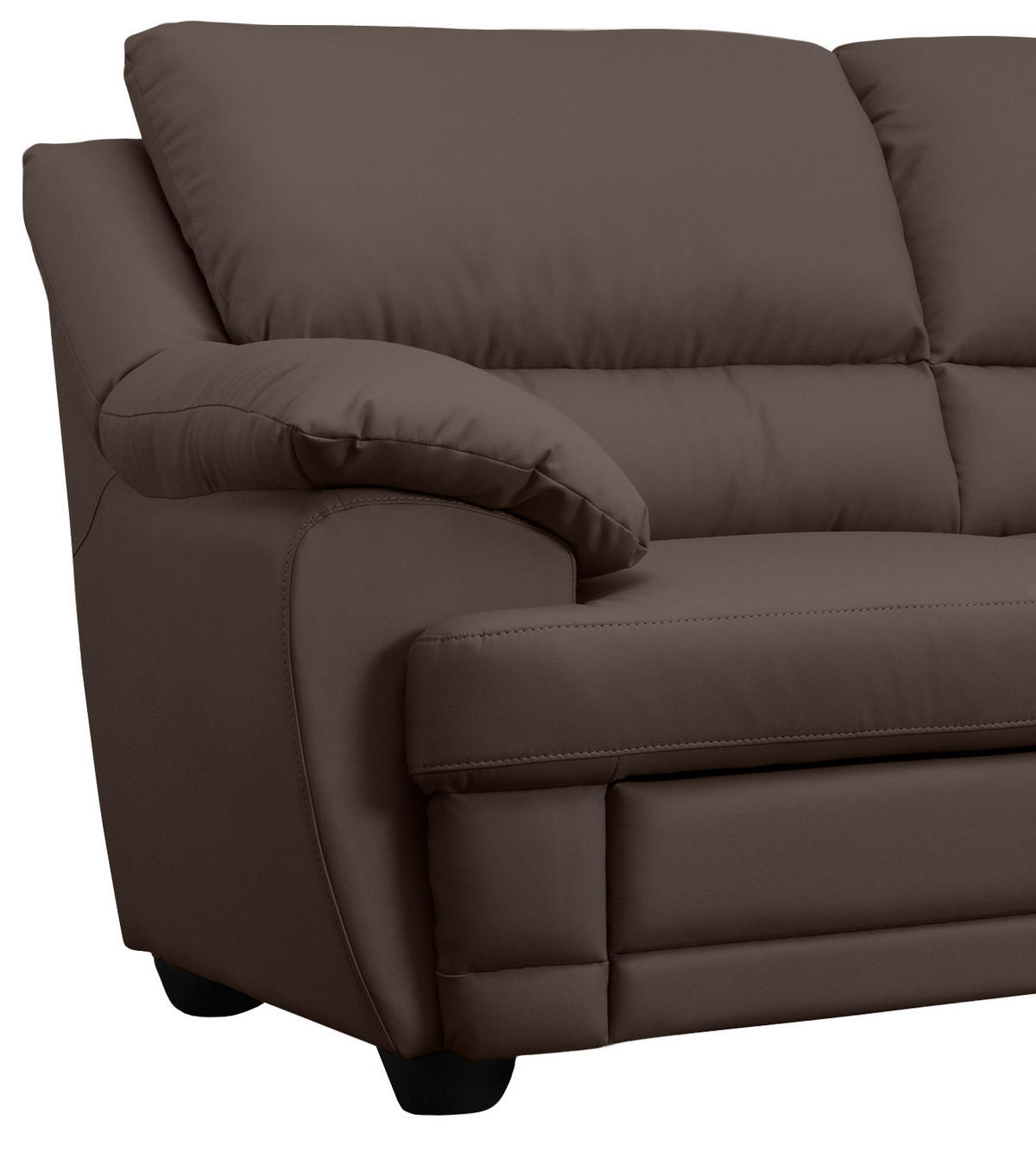 ECKSOFA in Lederlook Braun  245/225 cm  - Braun, Design, Kunststoff/Textil (245/225cm) - Livetastic