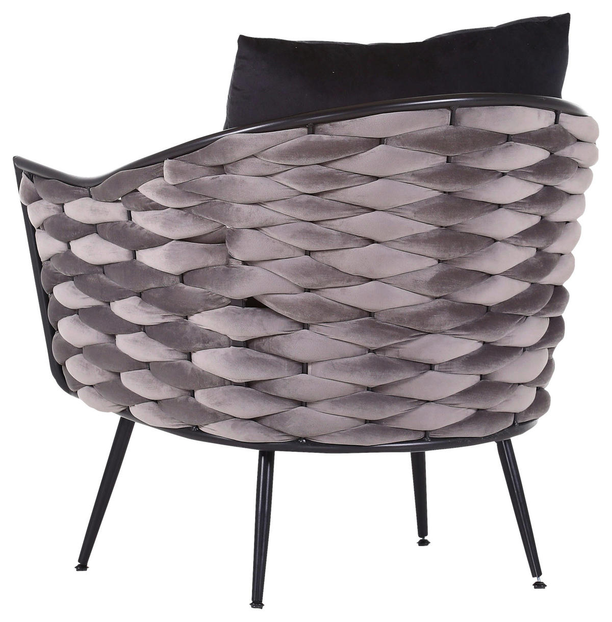 FOTEL - fekete/szürke, Lifestyle, textil/fém (77/74/78cm) - Carryhome