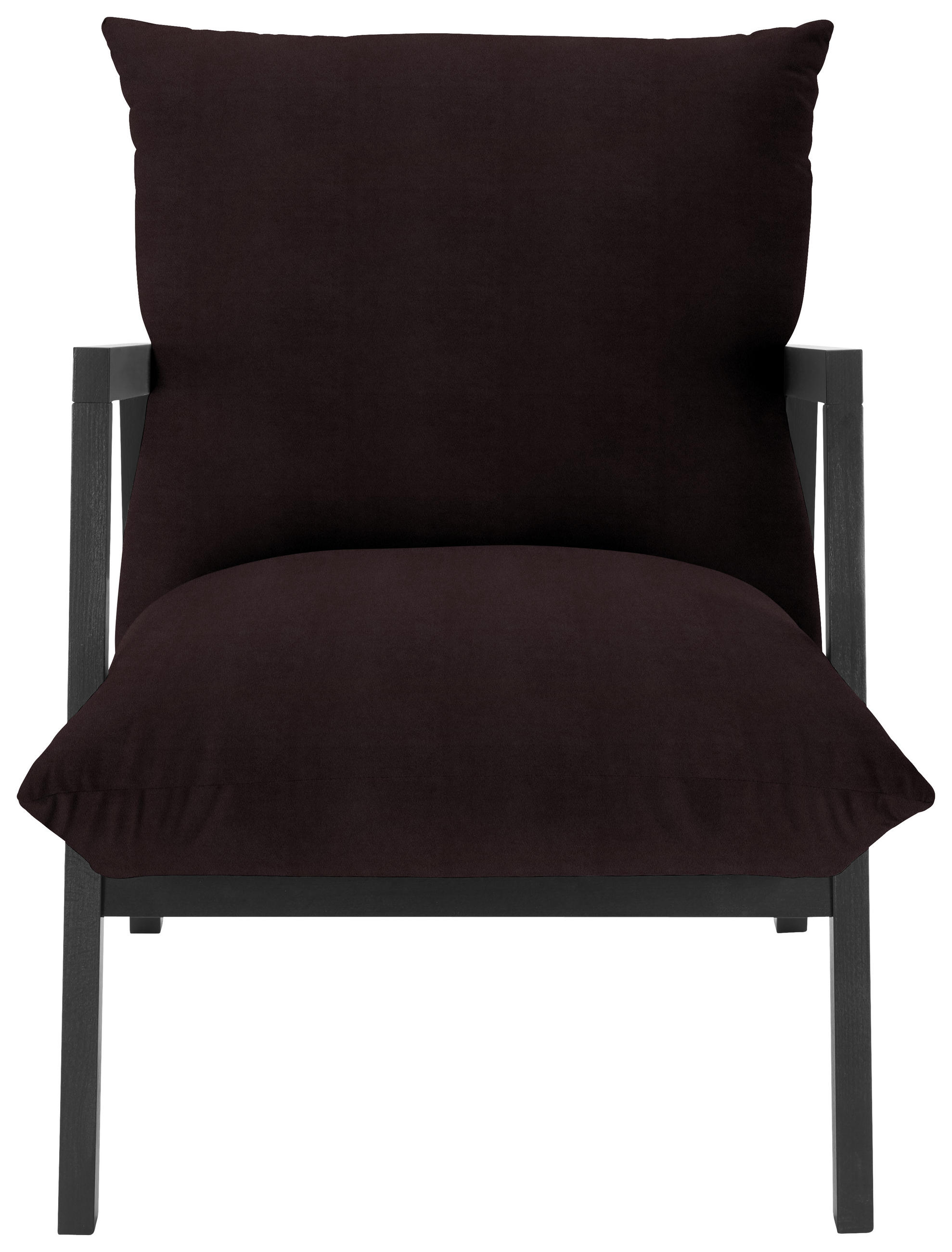SESSEL in Mikrofaser Dunkelbraun  - Wengefarben/Dunkelbraun, Design, Holz/Textil (63/76/80cm) - Carryhome