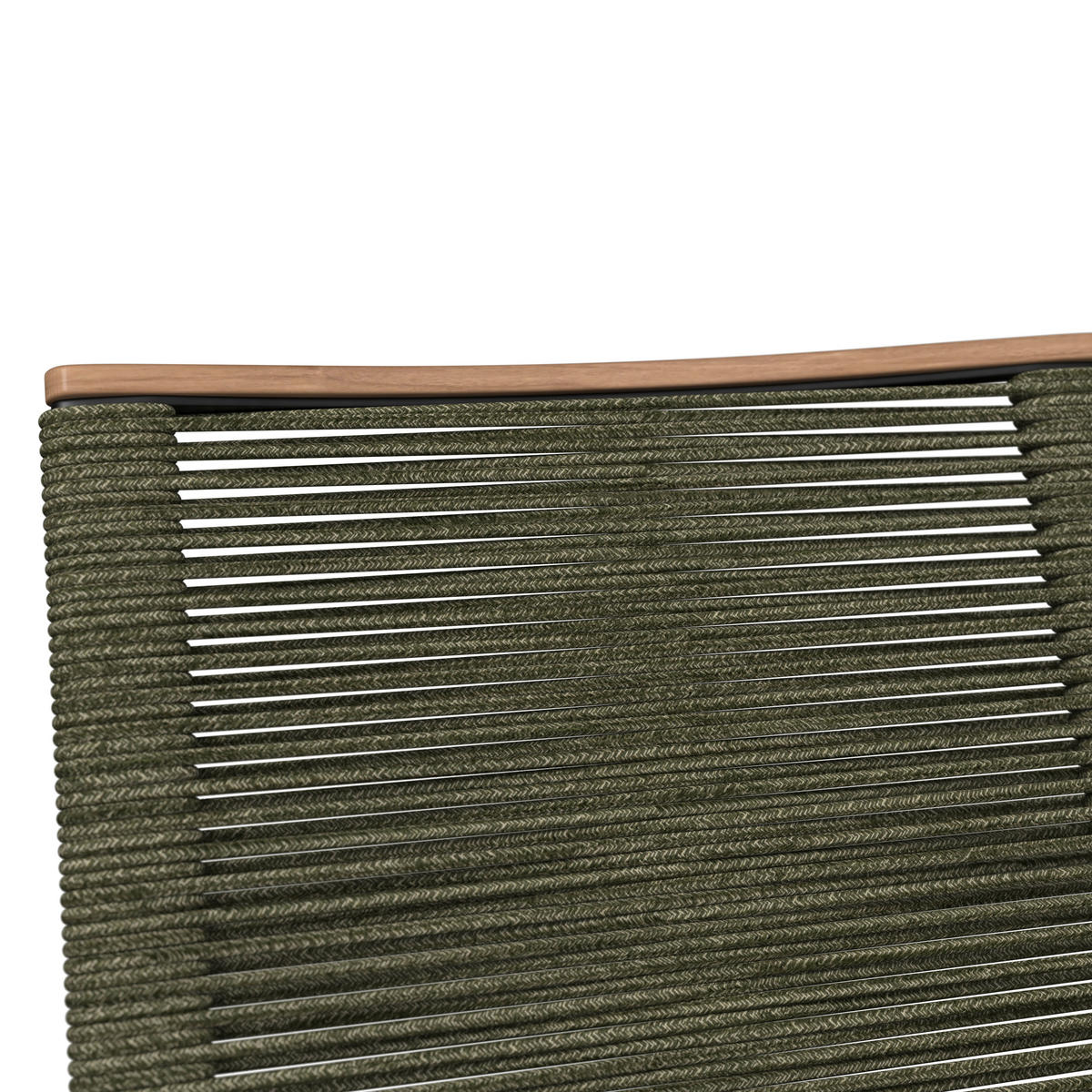 STAPELSESSEL Teakholz Aluminium Anthrazit, Grün, Teakfarben  - Anthrazit/Grün, Design, Holz/Textil (56/90/66cm) - Amatio