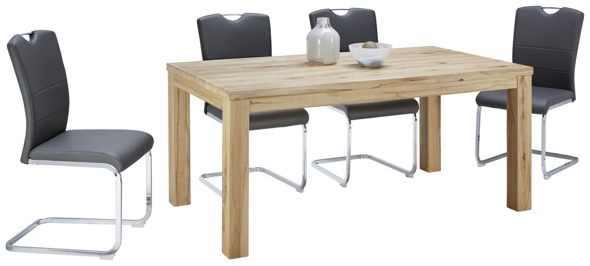 JEDÁLENSKÝ STÔL, divý jadrový buk, farba buka, 160/90/75 cm - farba buka, Natur, drevo (160/90/75cm) - Linea Natura