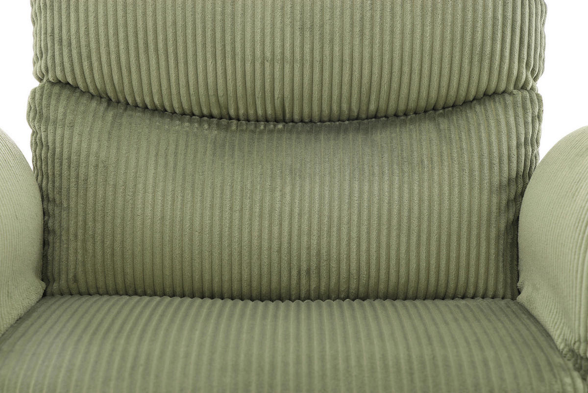 FORGÓSZÉK  kord zöld  - fekete/zöld, Modern, műanyag/textil (73/85-95/65cm) - Livetastic