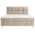 BOXBETT 180/200 cm  in Taupe  - Taupe/Chromfarben, Design, Holz/Holzwerkstoff (180/200cm) - Esposa