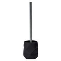 GARNITURA TOALETNE ČETKE  crna  plastika  CRACKLE  - crna/boje aluminija, Konvencionalno, plastika (10,6/39cm) - Kleine Wolke