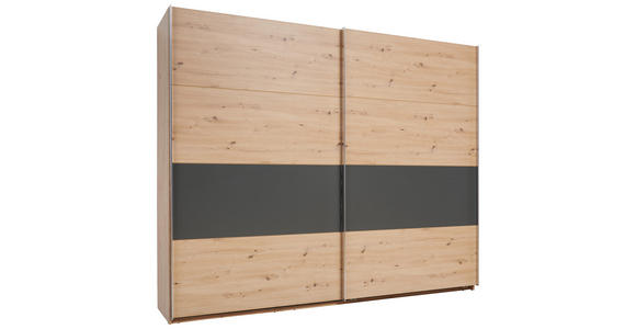 SCHWEBETÜRENSCHRANK 270/225/64 cm 2-türig  - Chromfarben/Graphitfarben, KONVENTIONELL, Holzwerkstoff/Metall (270/225/64cm) - Xora