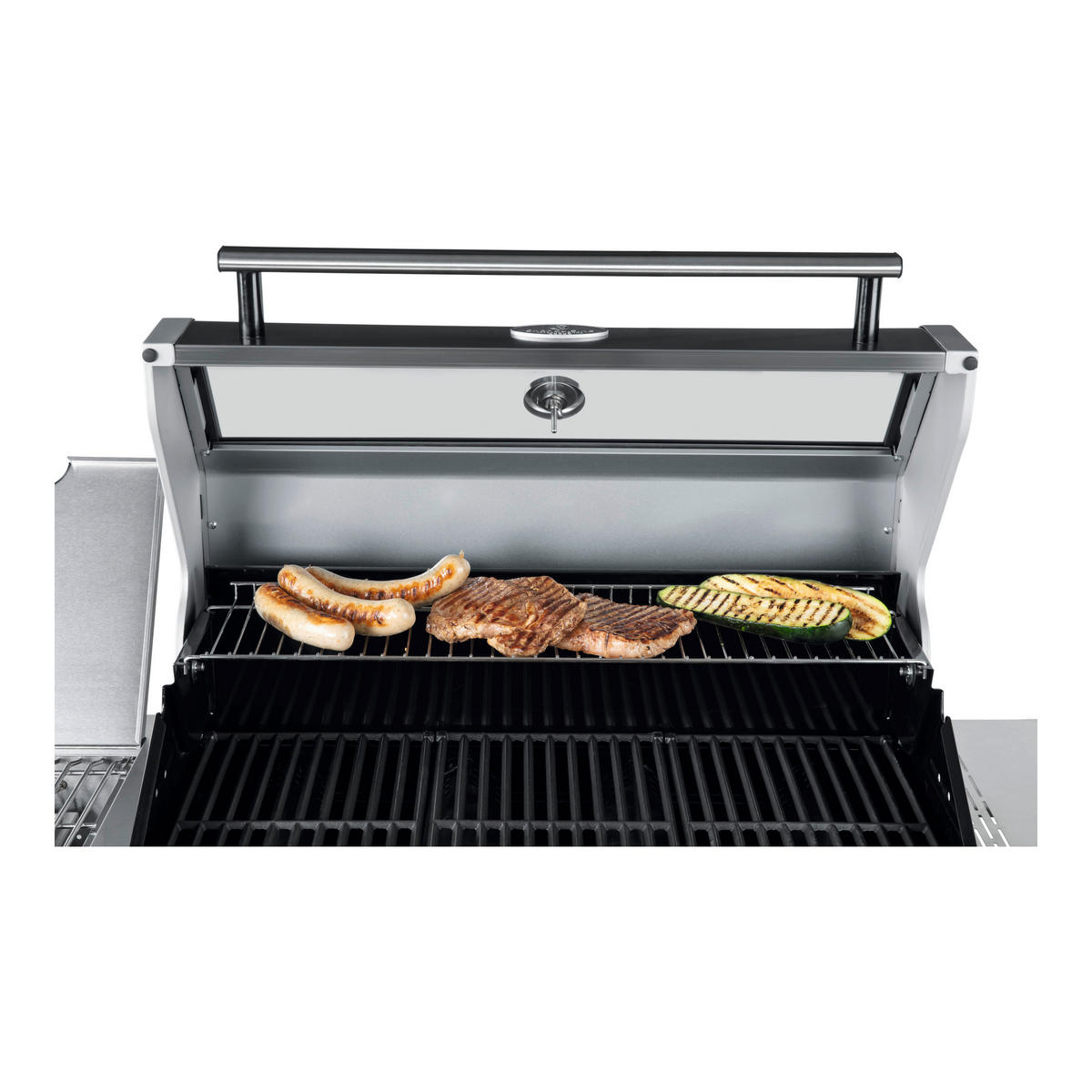GASGRILL Edelstahlfarben BBQ  - Edelstahlfarben, Basics, Metall (80/87/62.5cm) - CHEF CUISINE