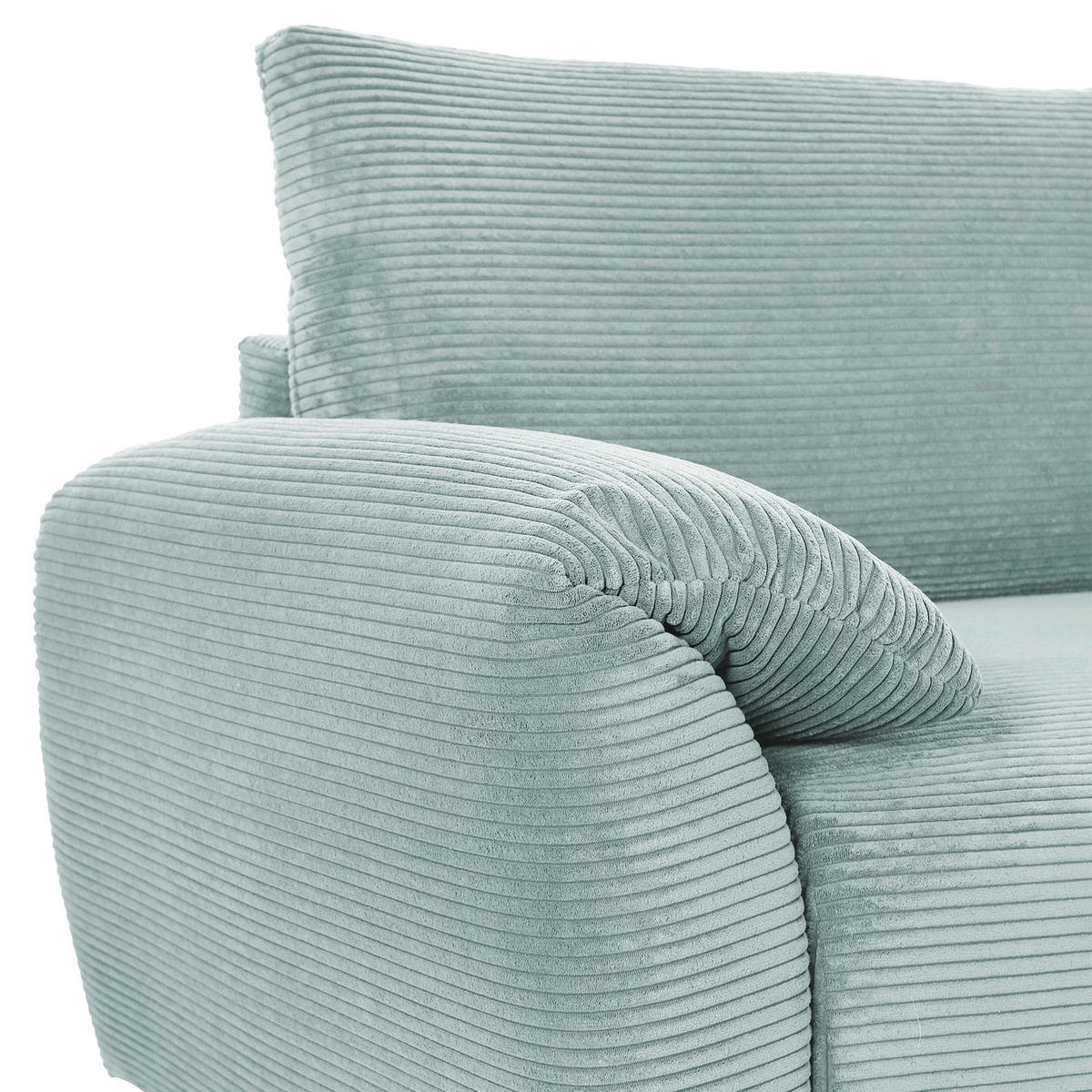 CloseUp von Carryhome ECKSOFA Mintgrün Cord.