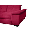 ECKSOFA in Cord Rot  - Rot/Schwarz, Design, Textil/Metall (242/313cm) - Xora