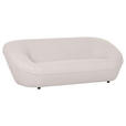 2-SITZER-SOFA in Flachgewebe Weiß  - Schwarz/Weiß, KONVENTIONELL, Kunststoff/Textil (223/79/94cm) - Carryhome