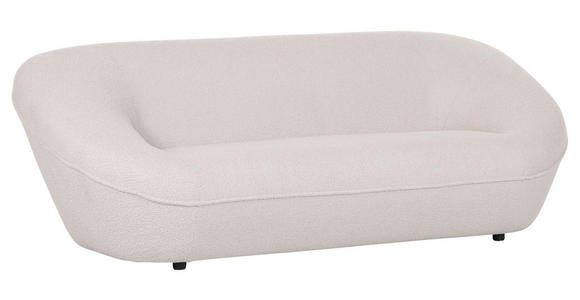 2-SITZER-SOFA in Flachgewebe Weiß  - Schwarz/Weiß, KONVENTIONELL, Kunststoff/Textil (223/79/94cm) - Carryhome