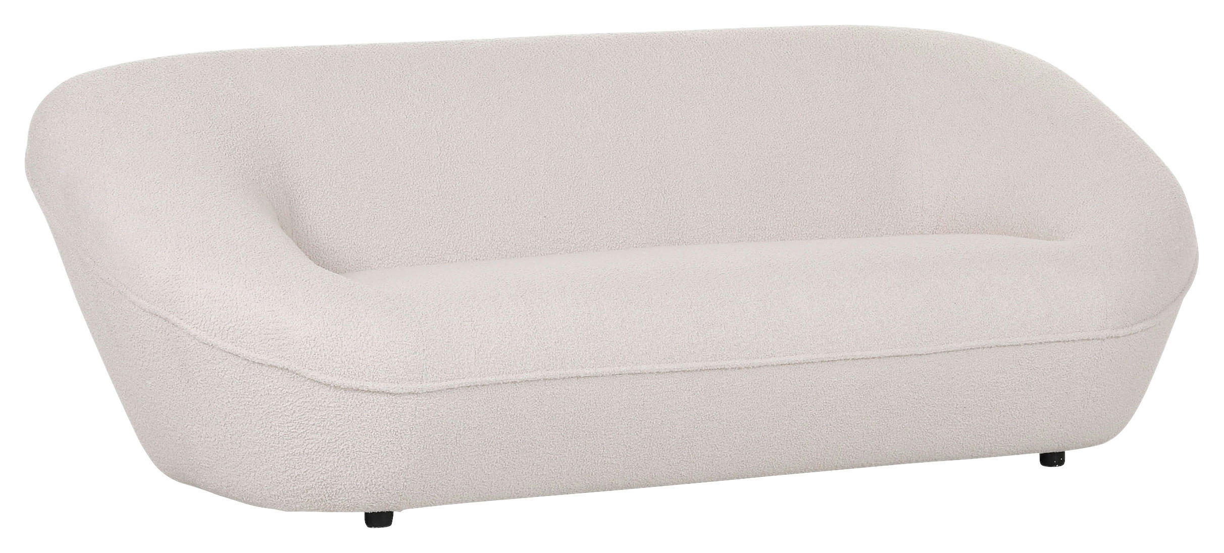 2-SITZER-SOFA Flachgewebe Weiß  - Schwarz/Weiß, KONVENTIONELL, Kunststoff/Textil (223/79/94cm) - Carryhome