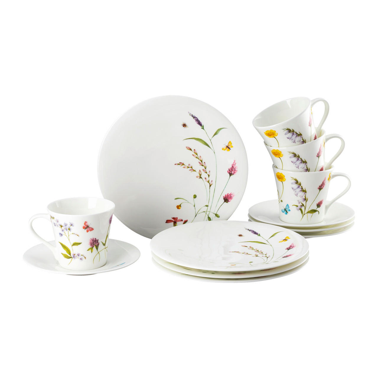 KAVNI SERVIS  Nora Spring Vibes  12-delni      - Basics, keramika (30/30/30cm) - Rosenthal