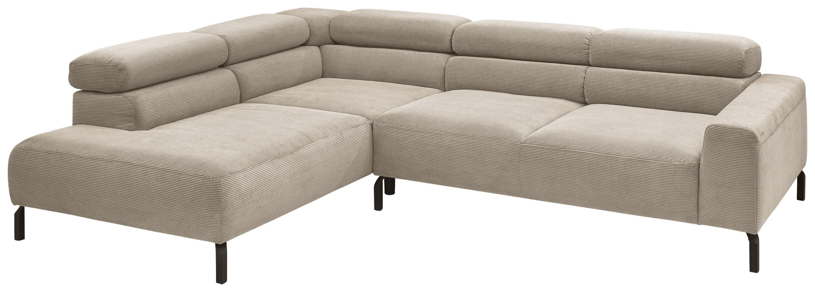 Thumbnail - Pure Home Lifestyle Ecksofa, Sand, Textil, 4-Sitzer, Ottomane links, 273x219 cm, Blauer Engel, Goldenes M, Dgm, Oeko-Tex...