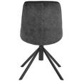 STUHL  in Eisen Flachgewebe Metall, Textil  - Anthrazit/Schwarz, Design, Textil/Metall (49/88/64cm) - Novel