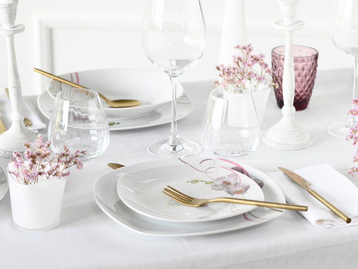 SERVIS Square Orchidee 18 delar  - multicolor, Trend, keramik - Creatable