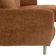 ECKSOFA Rostfarben Flachgewebe  - Rostfarben/Buchefarben, KONVENTIONELL, Holz/Textil (230/144cm) - Carryhome