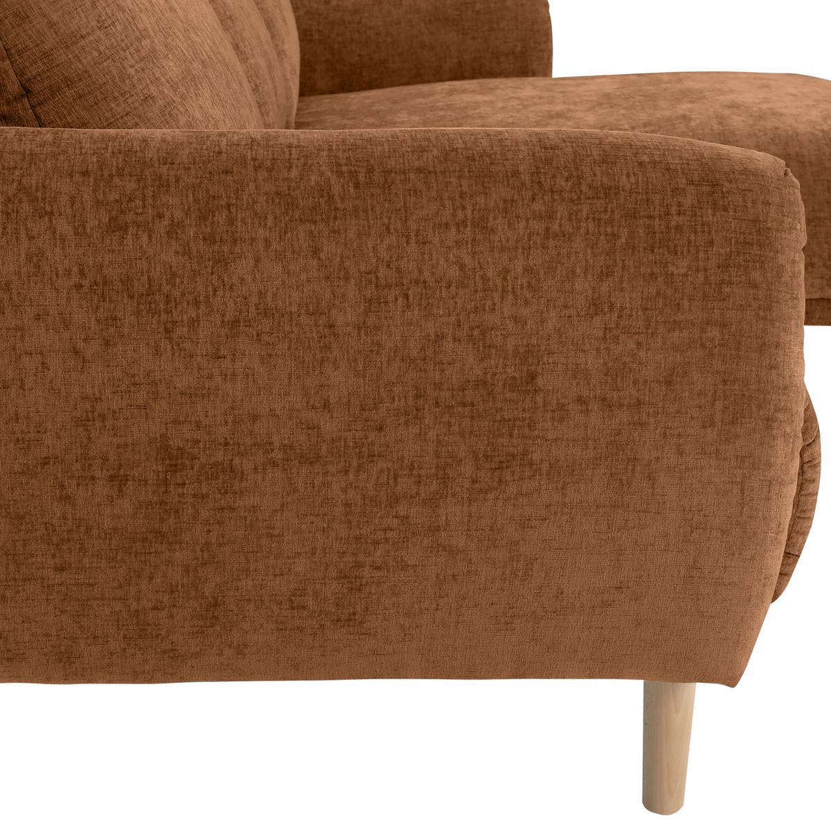HÖRNSOFFA i flatväv rostfärgad  - bokfärgad/rostfärgad, Klassisk, trä/textil (230/144cm) - Livetastic