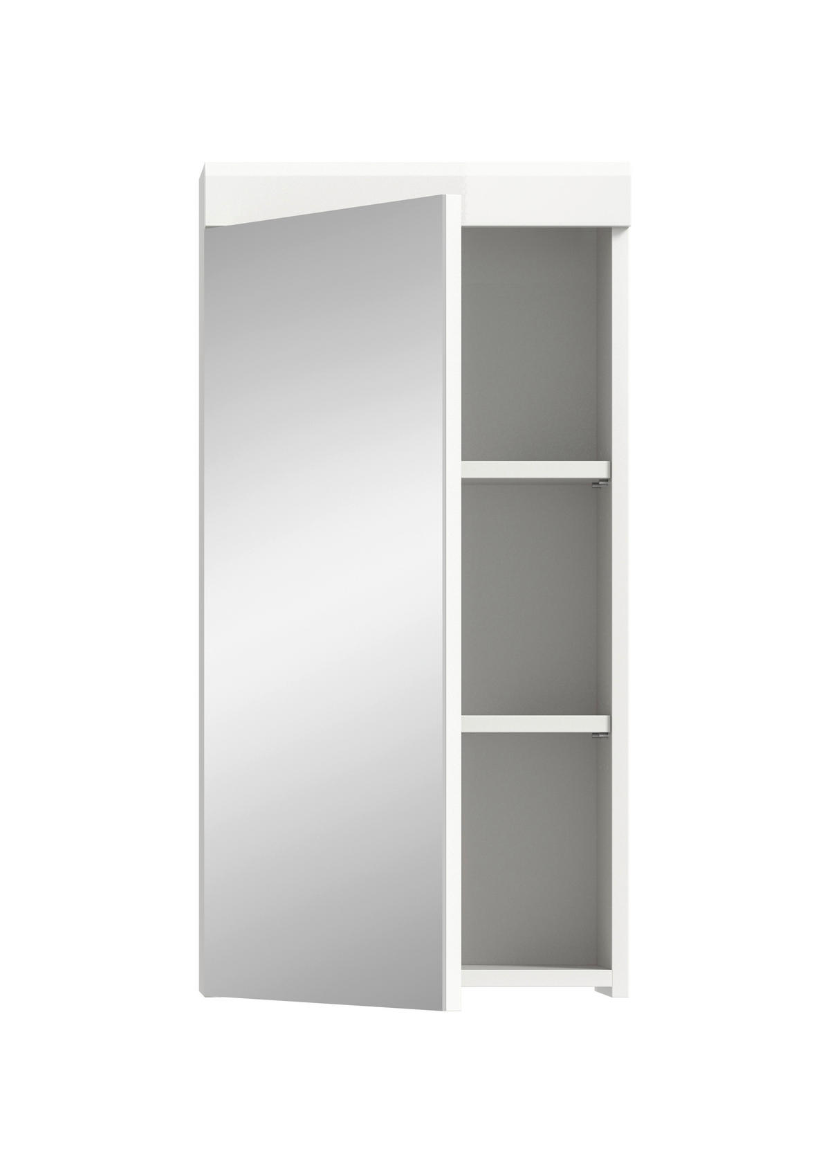 SPIEGELSCHRANK 40/79/18 cm  - Weiß, Trend, Glas/Holzwerkstoff (40/79/18cm) - MID.YOU