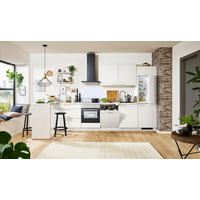 KÜCHENLEERBLOCK  150/270 cm  in Hellgrau, Magnolie  - Edelstahlfarben/Magnolie, ROMANTIK / LANDHAUS, Holzwerkstoff/Metall (150/270cm) - Welnova