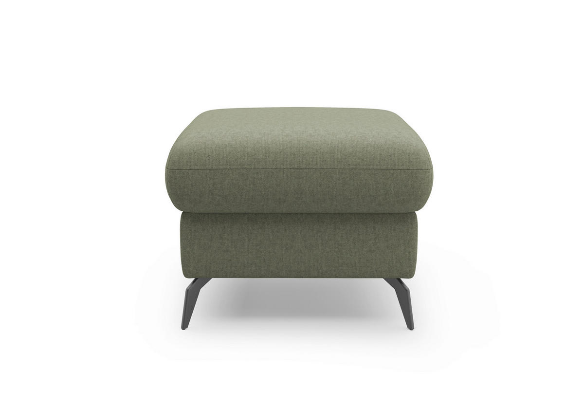 HOCKER in Textil Olivgrün  - Schwarz/Olivgrün, Konventionell, Textil/Metall (58/50/58cm) - Sit & More