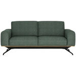 3-SITZER-SOFA Struktur Grün  - Schwarz/Grün, Design, Holz/Textil (196/85-104/95cm) - Novel