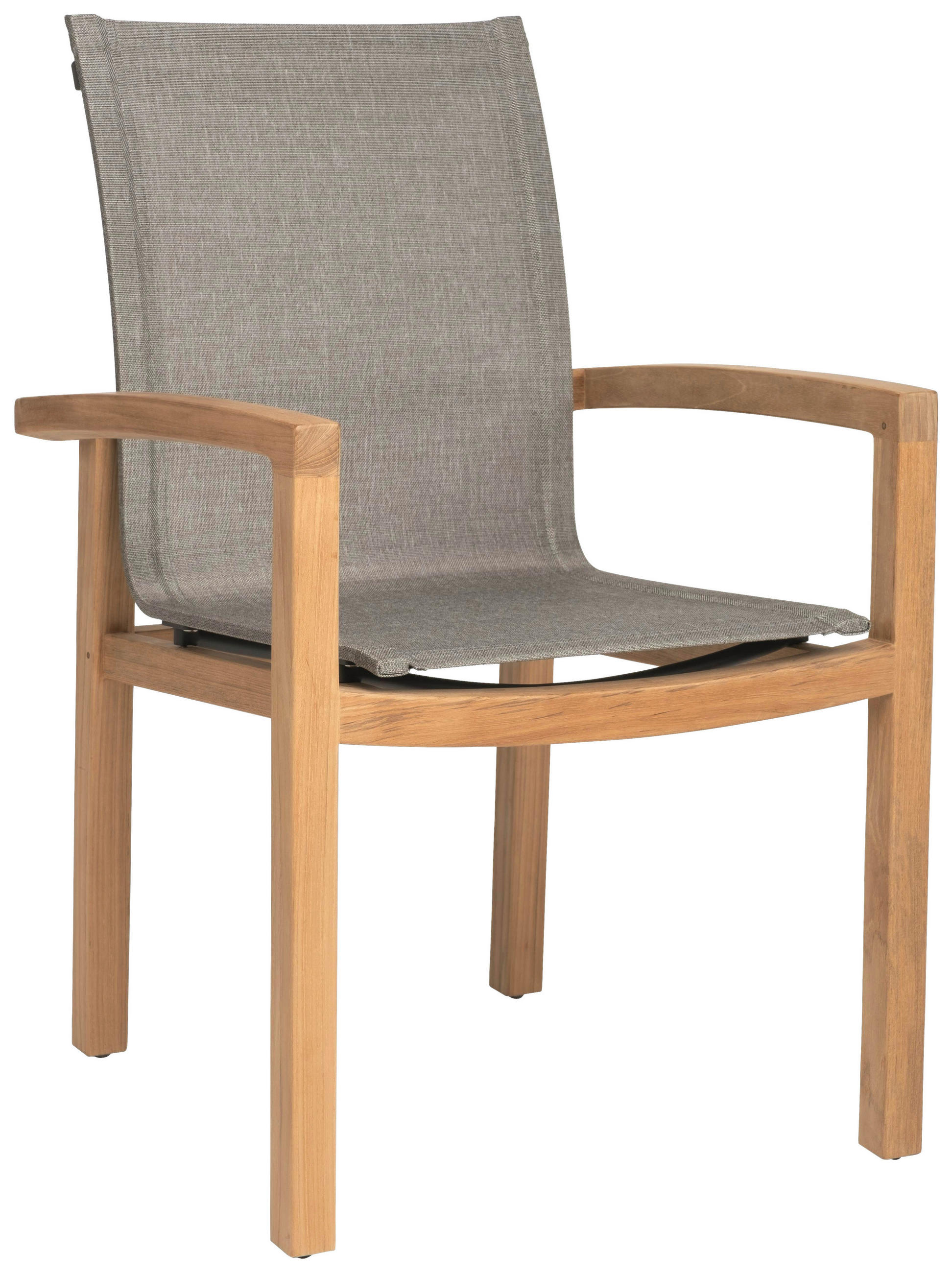 GARTENSESSEL Teakholz Grau, Teakfarben  - Grau/Teakfarben, Natur, Holz/Textil (59/93/65cm) - Stern