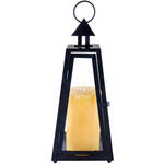 LATERNE - Transparent/Schwarz, Basics, Glas/Metall (17/40/17cm) - Ambia Home