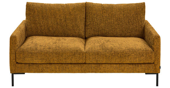 2,5-SITZER Webstoff Gelb  - Gelb/Schwarz, KONVENTIONELL, Textil/Metall (176/78/90cm) - Hom`in