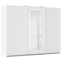 SCHWEBETÜRENSCHRANK 271/210/62 cm 3-türig Weiß  - Weiß, Design, Glas/Holzwerkstoff (271/210/62cm) - Rauch Möbel