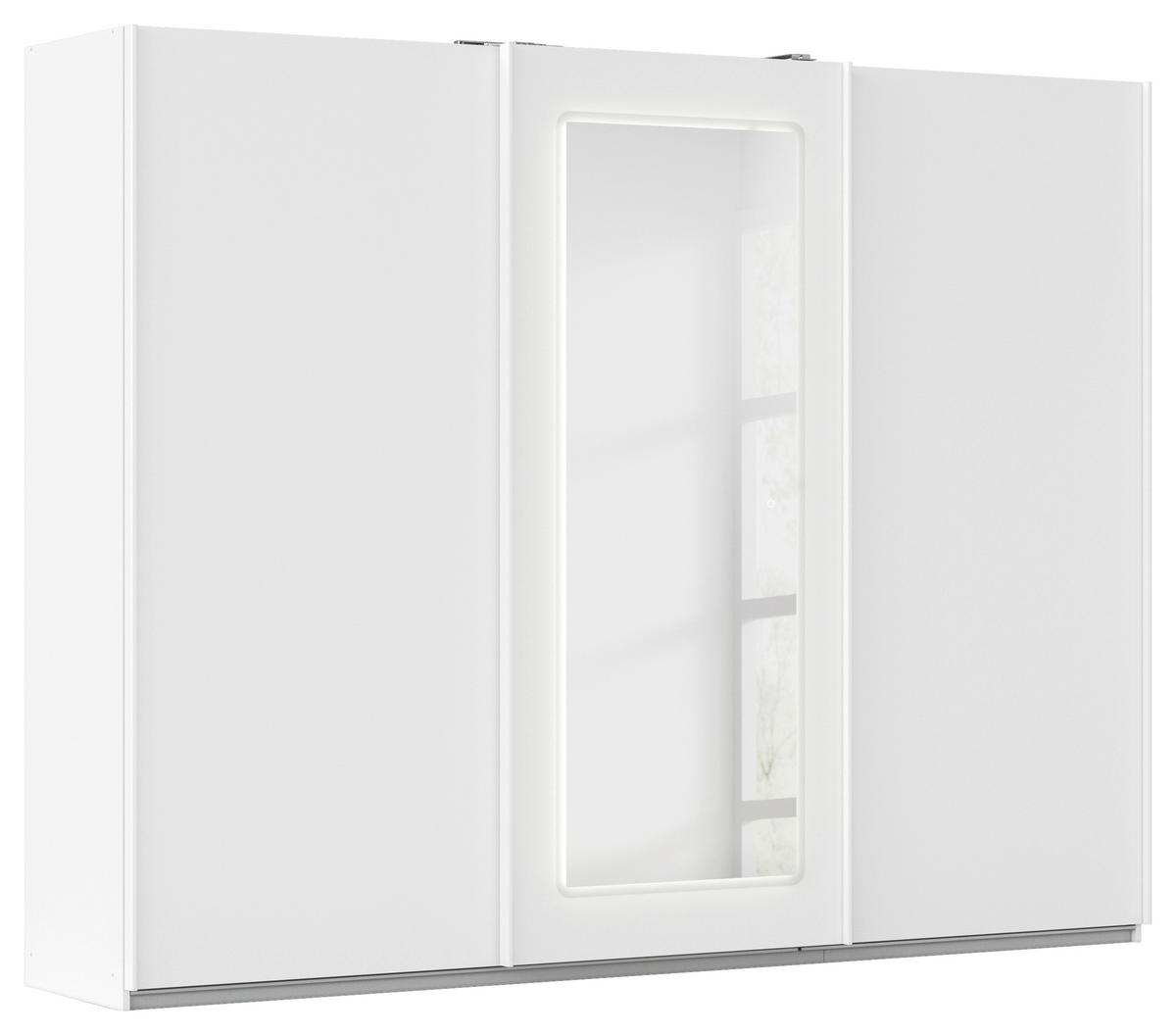 SCHWEBETÜRENSCHRANK 271/210/62 cm 3-türig Weiß  - Weiß, Design, Glas/Holzwerkstoff (271/210/62cm) - Rauch Möbel