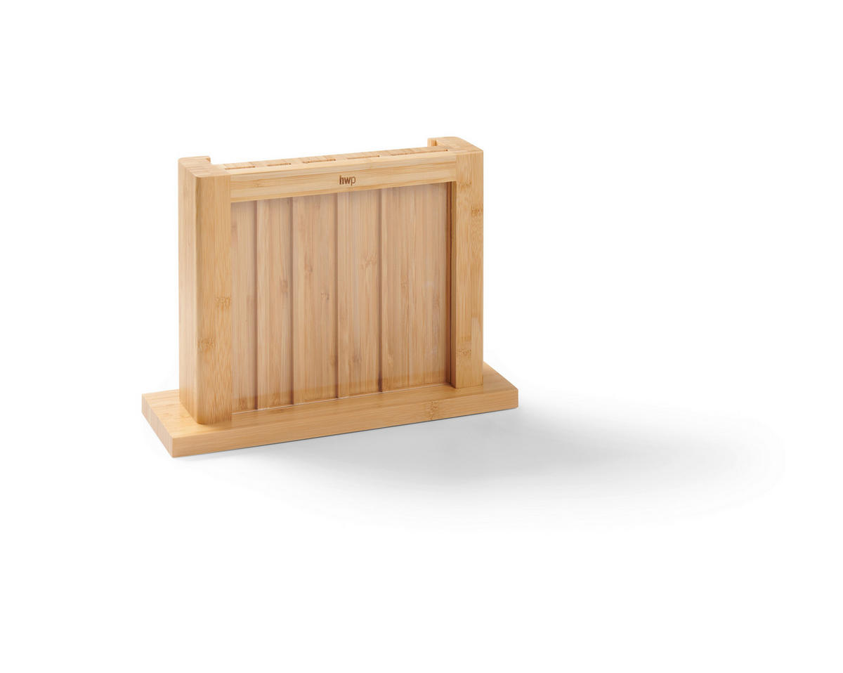 MESSERBLOCK 7-teilig  - Silberfarben/Naturfarben, Basics, Holz/Metall - Homeware Profession.