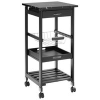 RULLVAGN in massiv svart  - svart, Basics, trä/plast (37/76/37cm) - Homeware Profession.