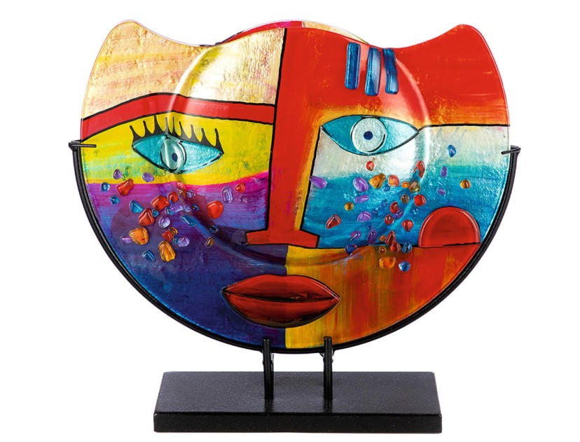 SKULPTUR - multicolor, Trend, glas (39/35cm) - Ambia Home