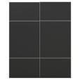 SCHWEBETÜRENSCHRANK 201/223/68 cm 2-türig Schwarz  - Alufarben/Schwarz, KONVENTIONELL, Holzwerkstoff/Metall (201/223/68cm) - Novel