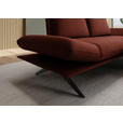 ECKSOFA  in Flachgewebe Rotorange  234/155 cm  - Rotorange/Schwarz, Design, Textil/Metall (234/155cm) - Dieter Knoll