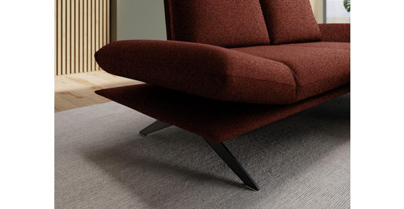 ECKSOFA  in Flachgewebe Rotorange  234/155 cm  - Rotorange/Schwarz, Design, Textil/Metall (234/155cm) - Dieter Knoll