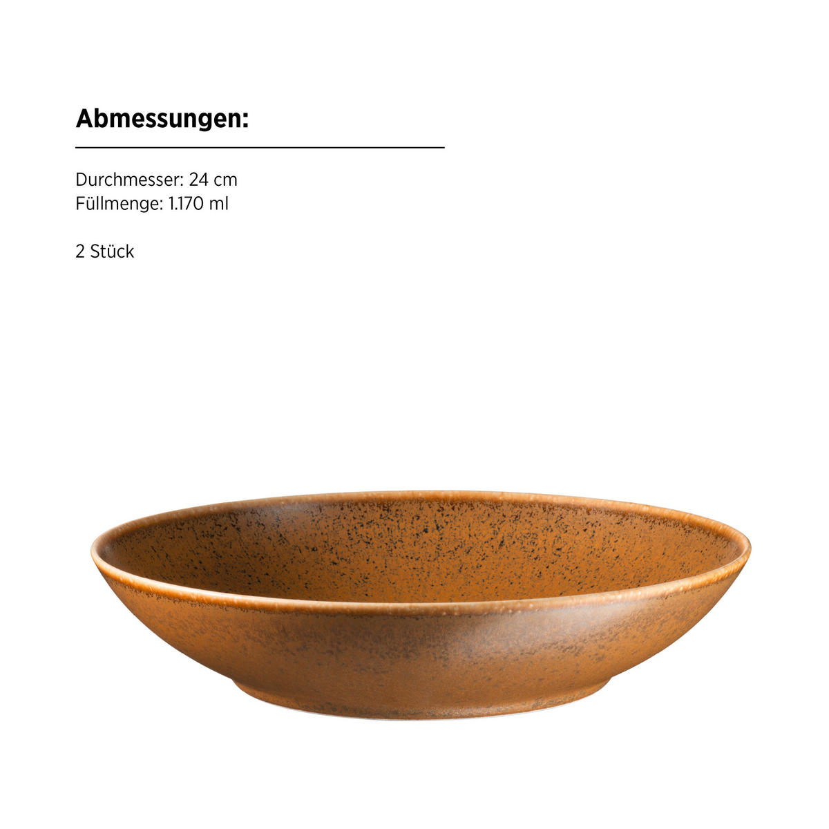 KOMBISERVICE 8-teilig  - Cognac, Basics, Keramik - Mäser