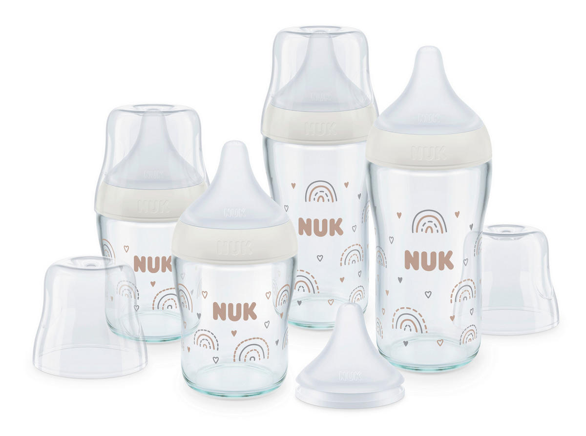 FLÄSCHCHENSET 4-teilig  - Basics (22,3/35,2/9,3cm) - NUK