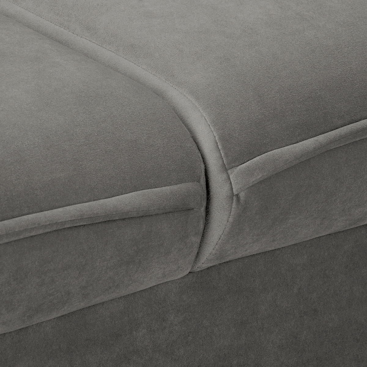 2-SITZER-SOFA JULI Samt Grau  - Schwarz/Grau, Design, Holz/Textil (138/86/100cm) - P & B