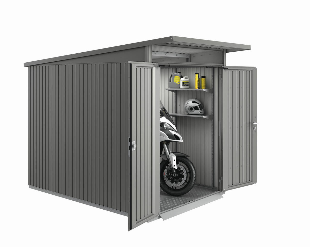 GERÄTEHAUS 180/218/300 cm  - Grau, Design, Metall (180/218/300cm) - Biohort